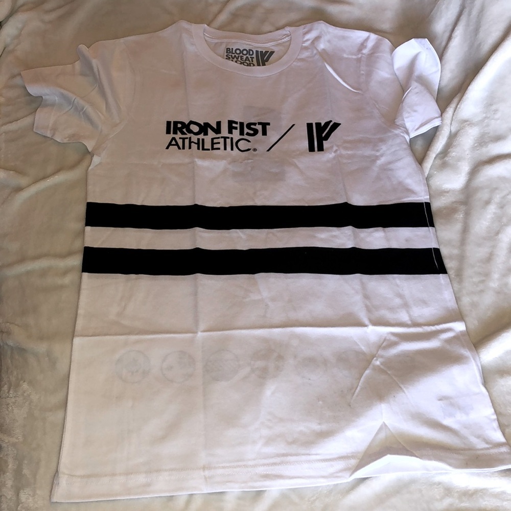 Iron Fist Athletic White Never Quit Tee, NWT